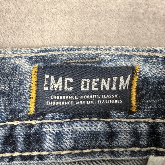 Silver Jeans Mens 34x32 Blue Denim Eddie Straight Y2K Faded Thick Stitch - Picture 4 of 16